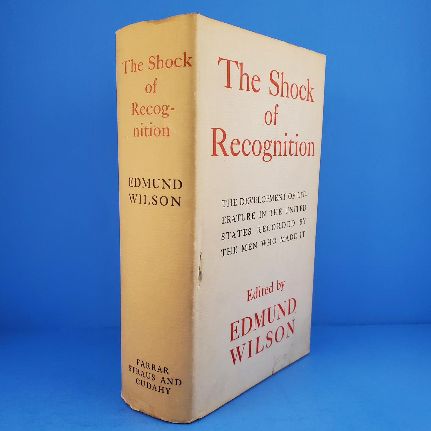 The Shock of Recognition: The Development of Literature in the US Recorded by the Men Who Made It