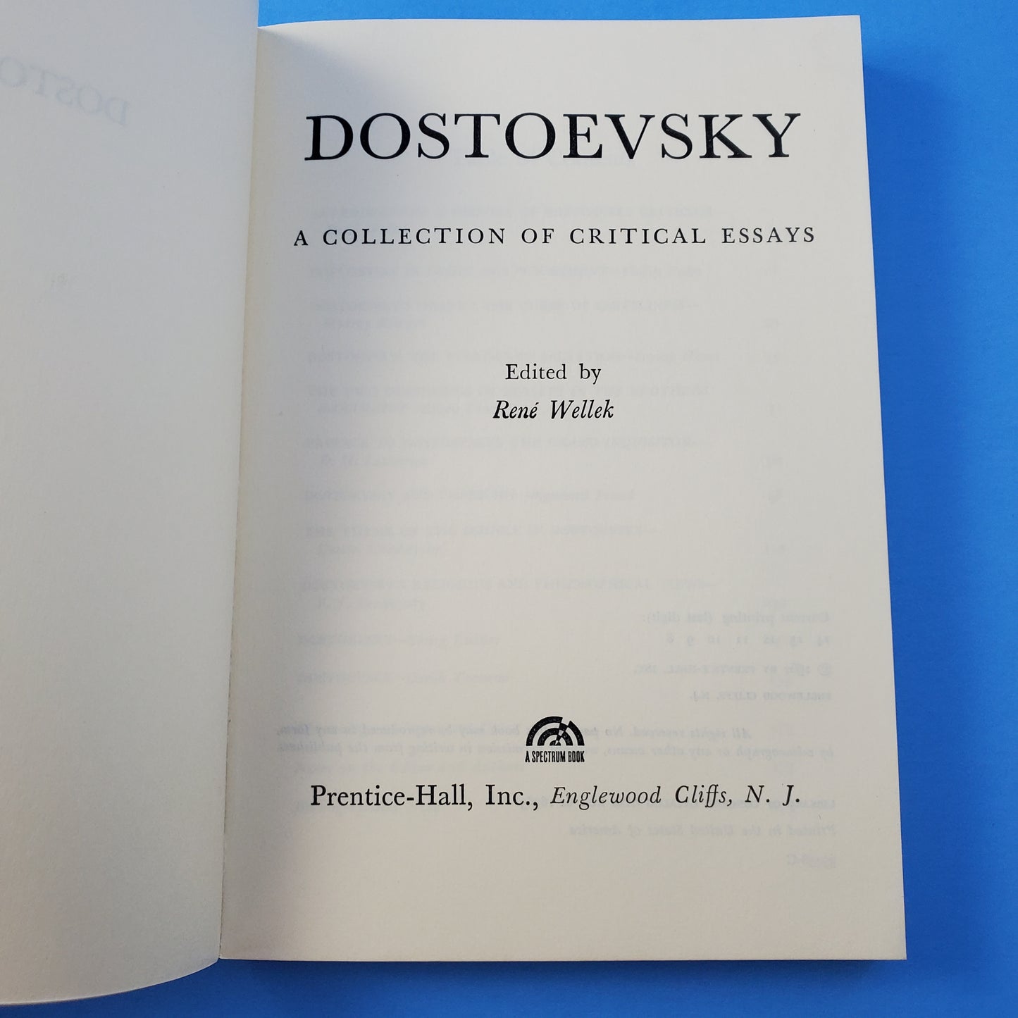 Dostoevsky: A Collection of Critical Essays