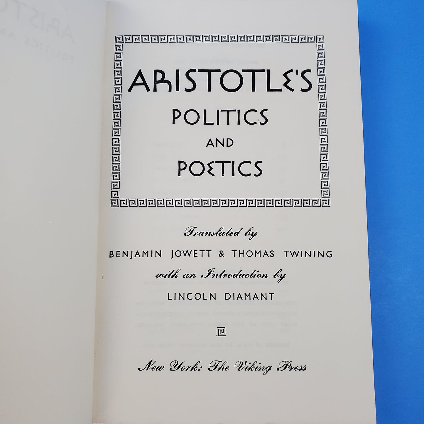 Aristotle's Politics & Poetics