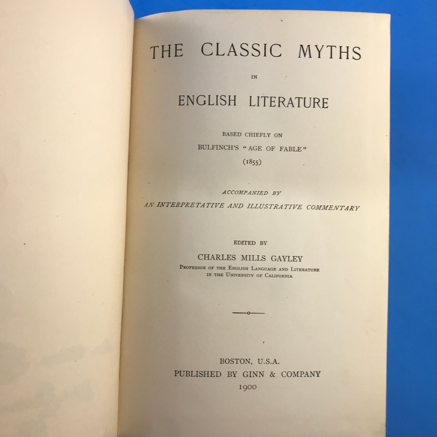 Classical Myths in English Literature
