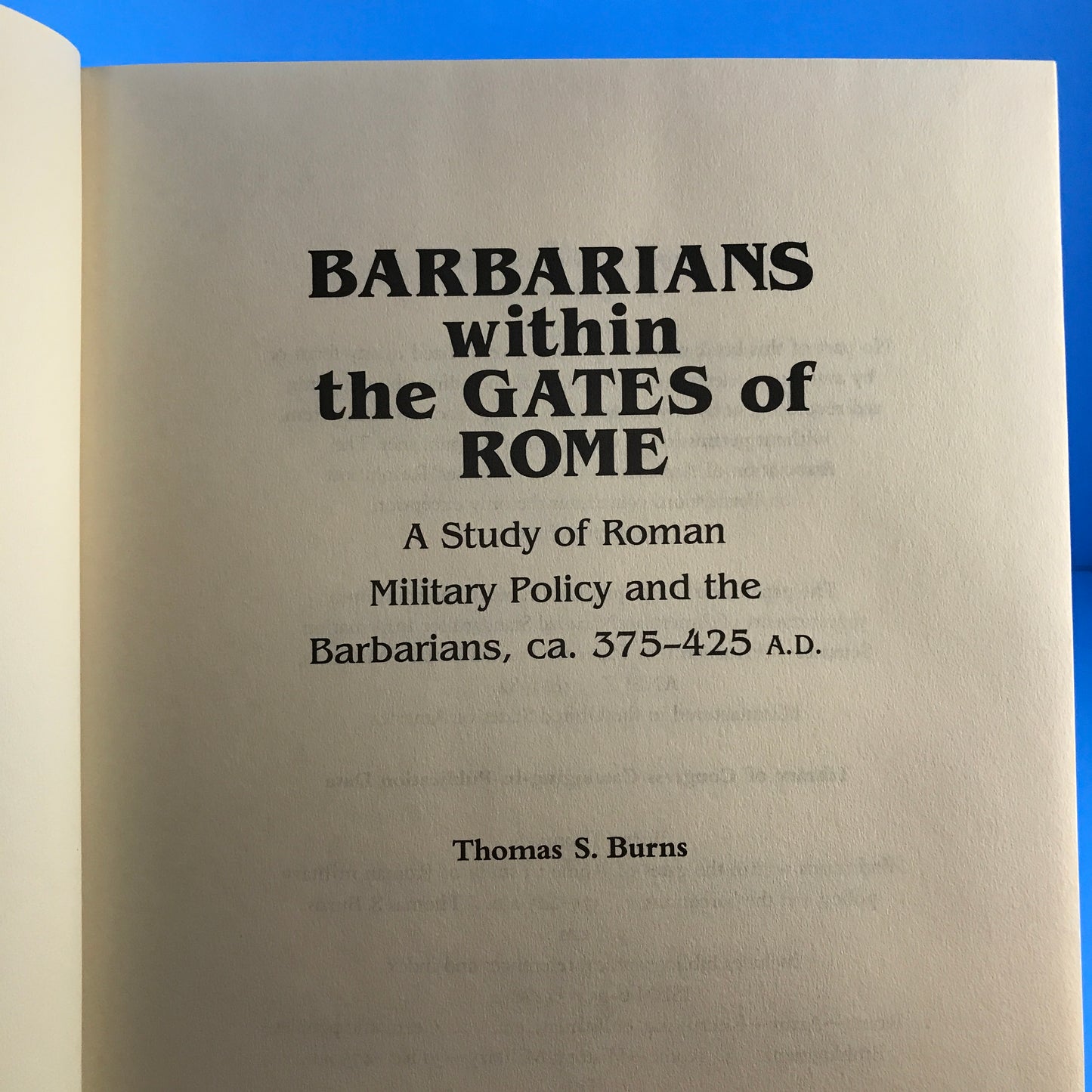 Barbarians Within the Gates of Rome