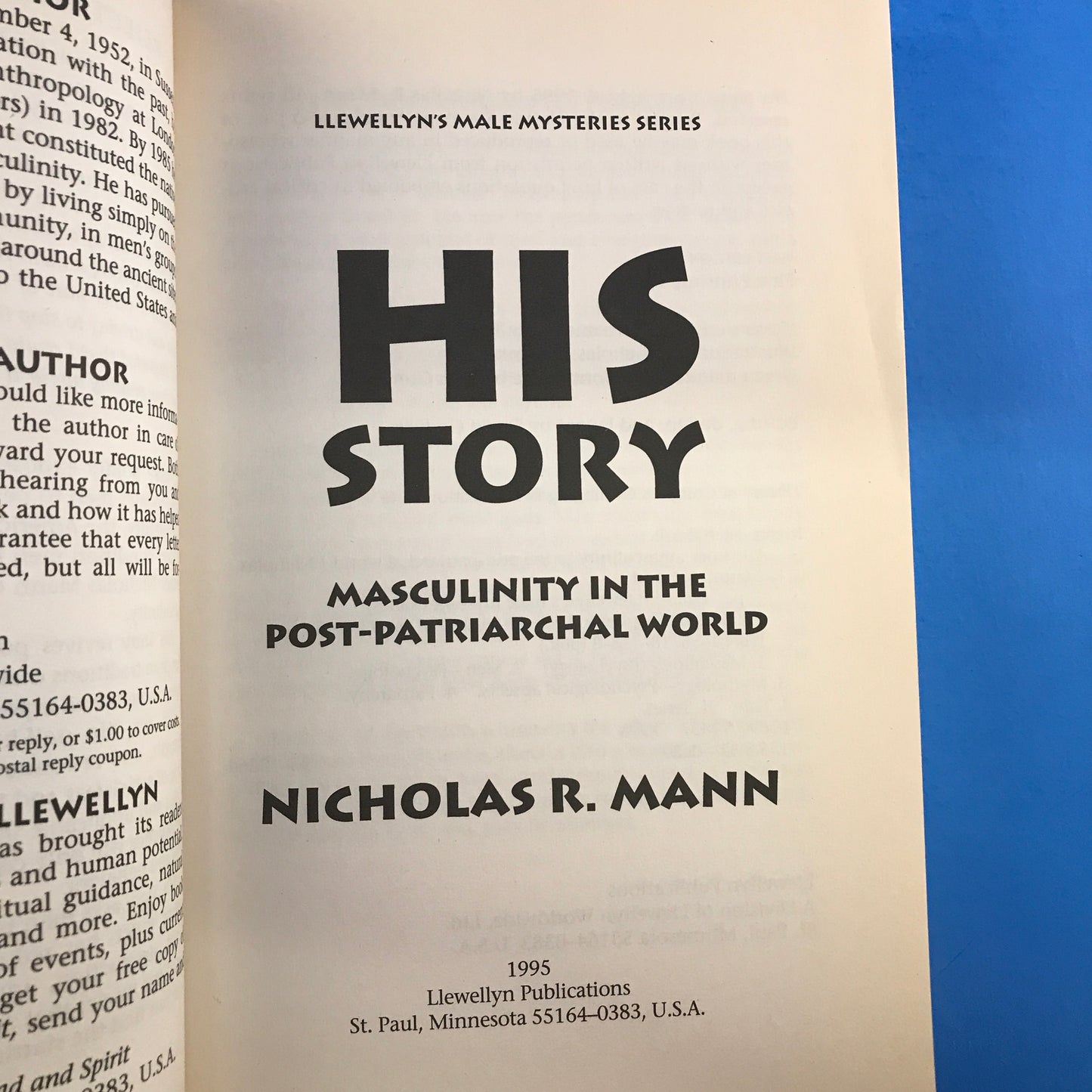 His Story: Masculinity in the Post-Patriarchal World
