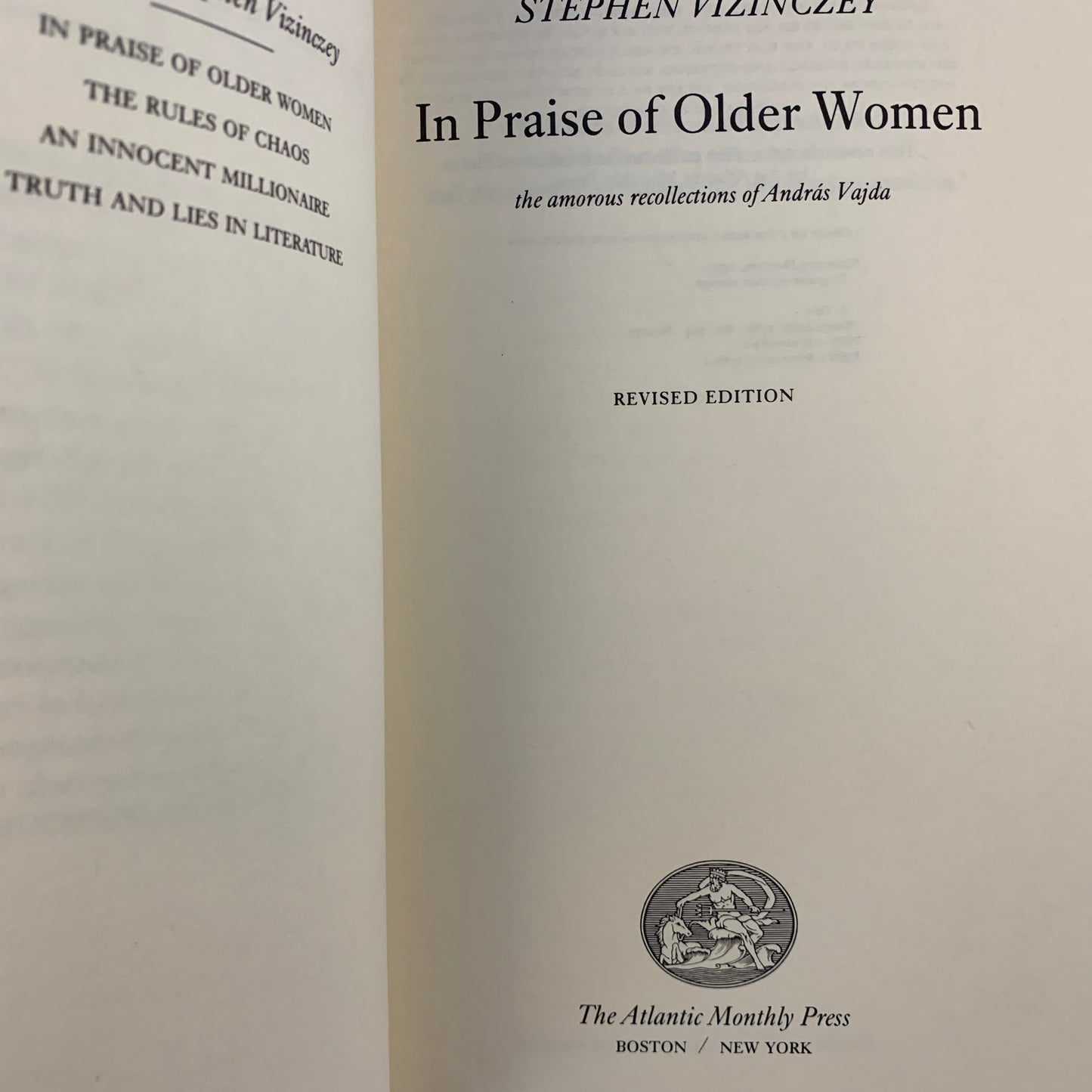 In Praise of Older Women: The Amorous Recollections of Andras Vajda
