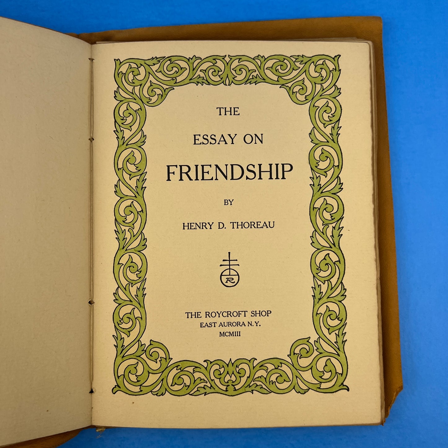 The Essay on Friendship