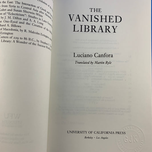 The Vanished Library