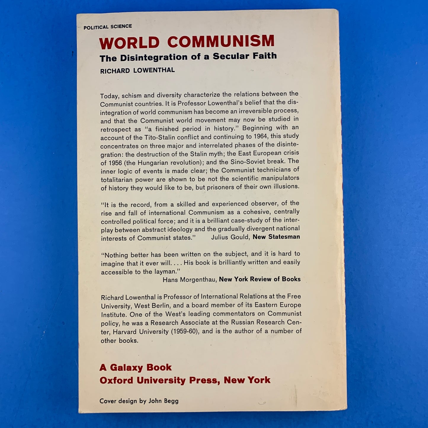 World Communism: The Disintegration of a Secular Faith