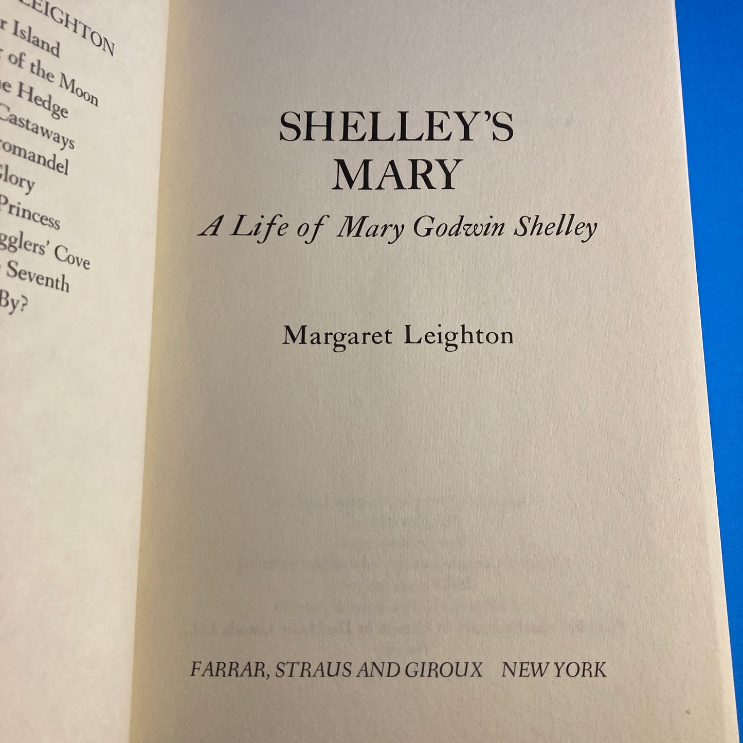 Shelley's Mary