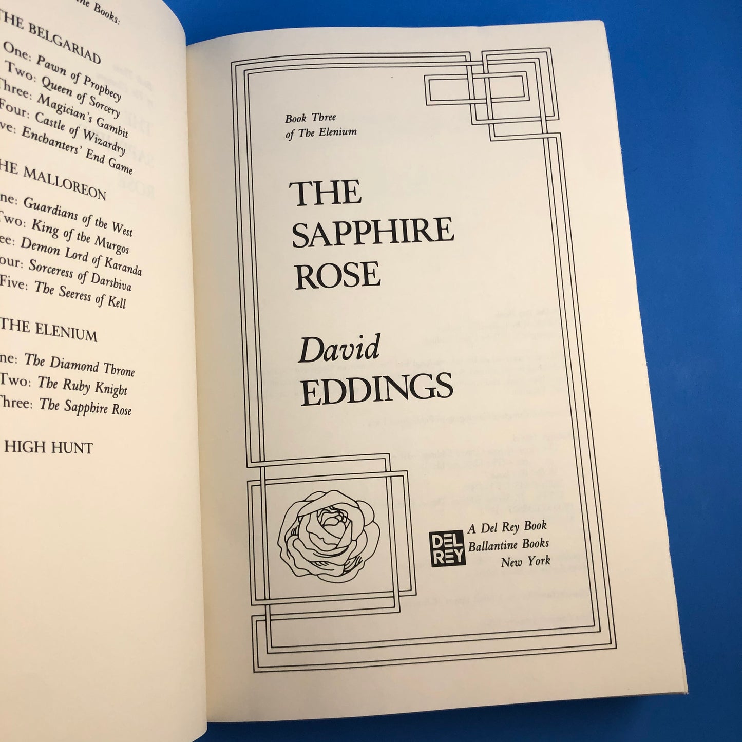 The Sapphire Rose (The Elenium #3)