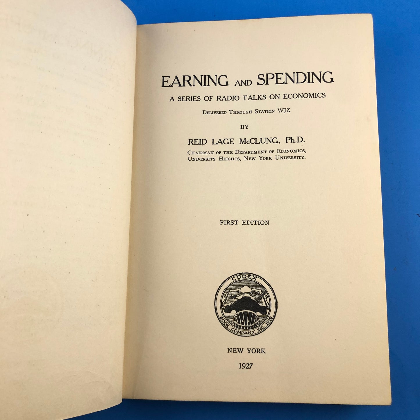 Earning and Spending: A Series of Radio Talks on Economics