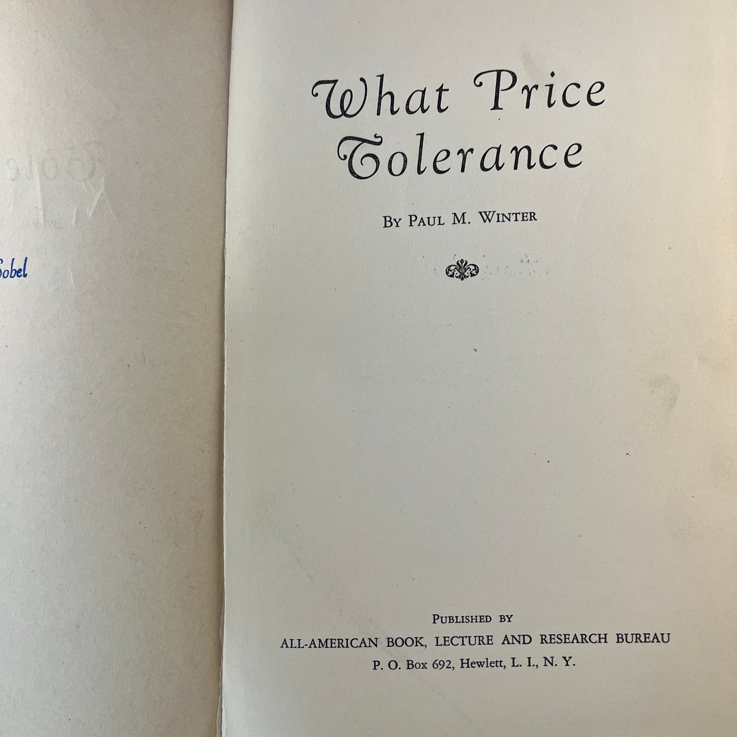 What Price Tolerance