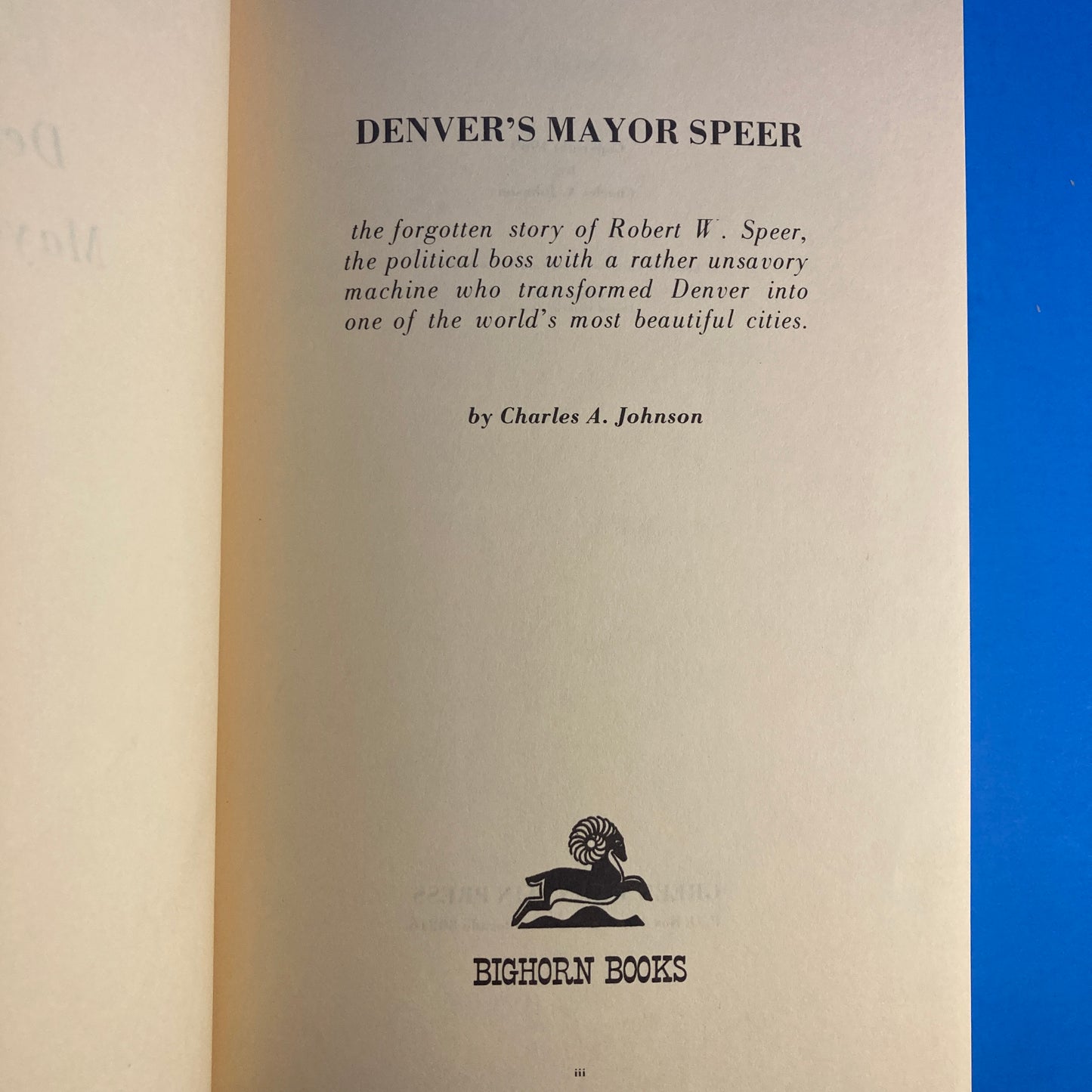 Denver's Mayor Speer