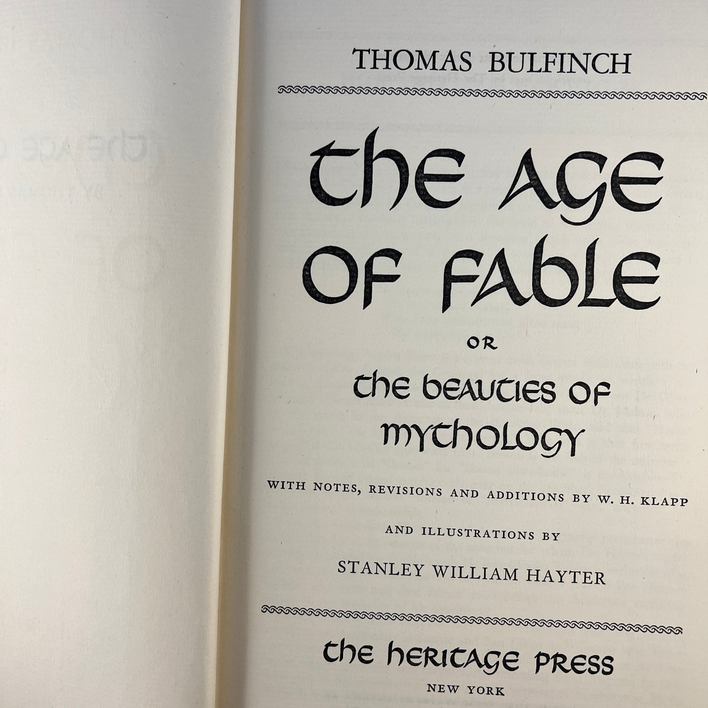 The Age of Fable or the Beauties of Mythology