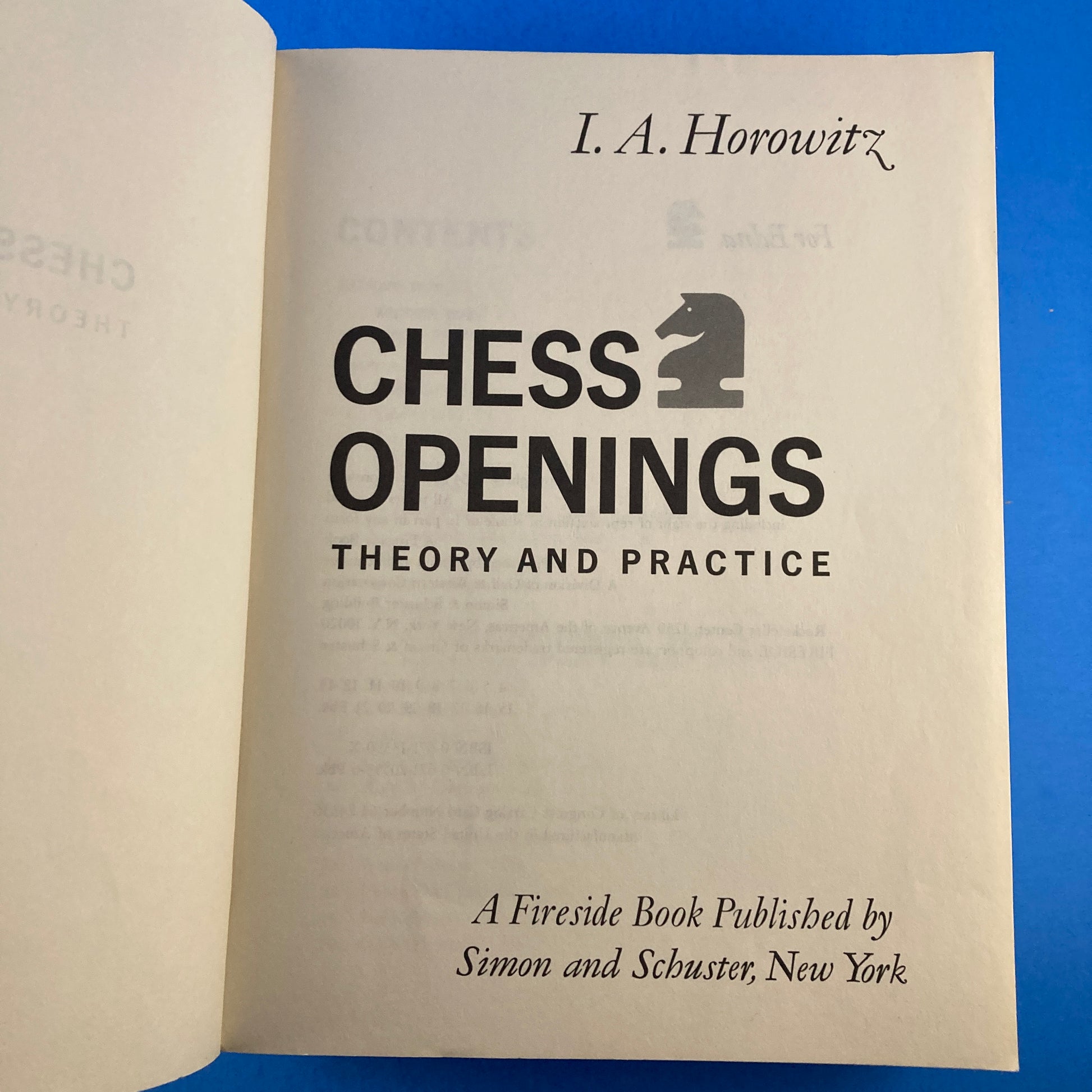 Chess Openings: Theory and Practice – Sparrow's Bookshop