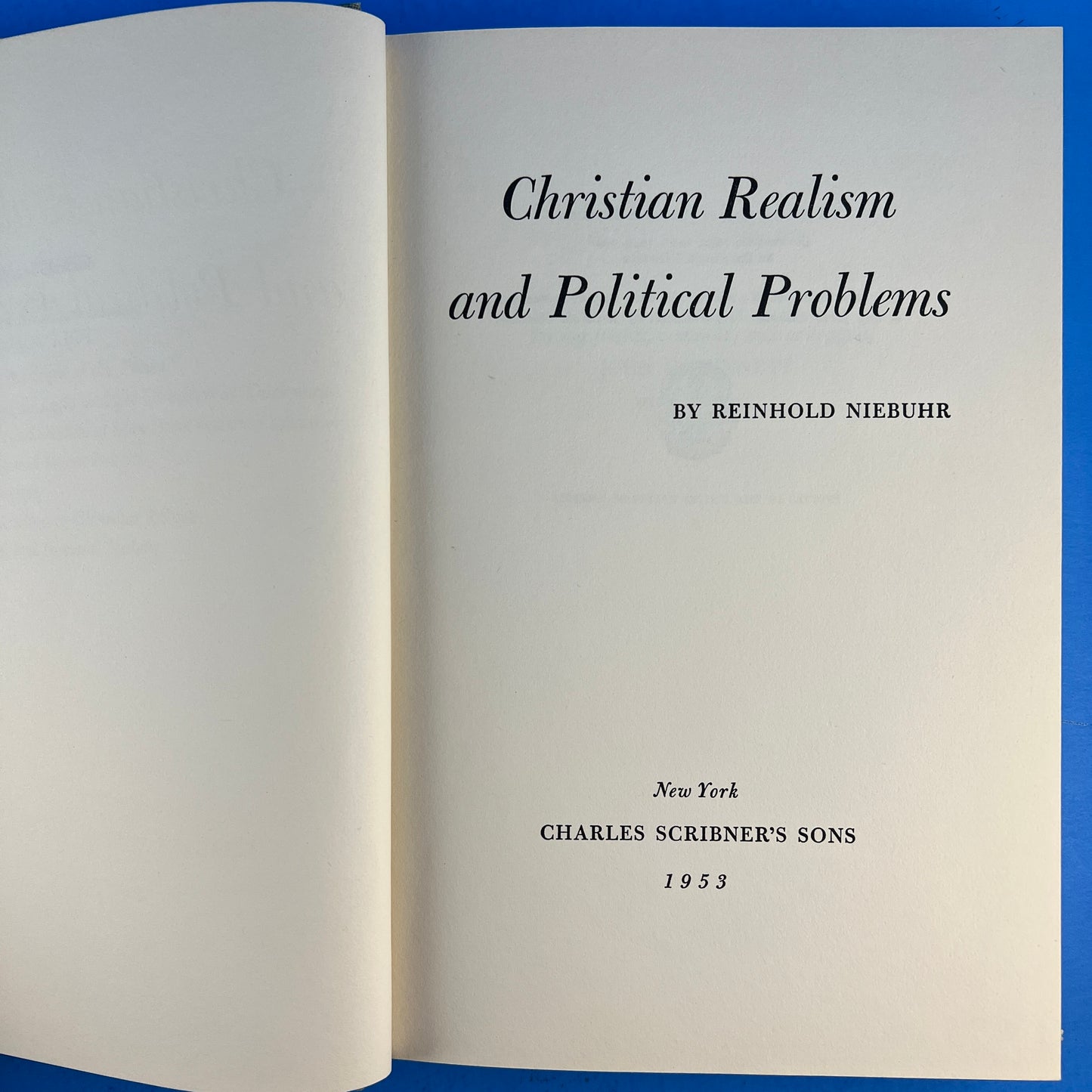 Christian Realism and Political Problems