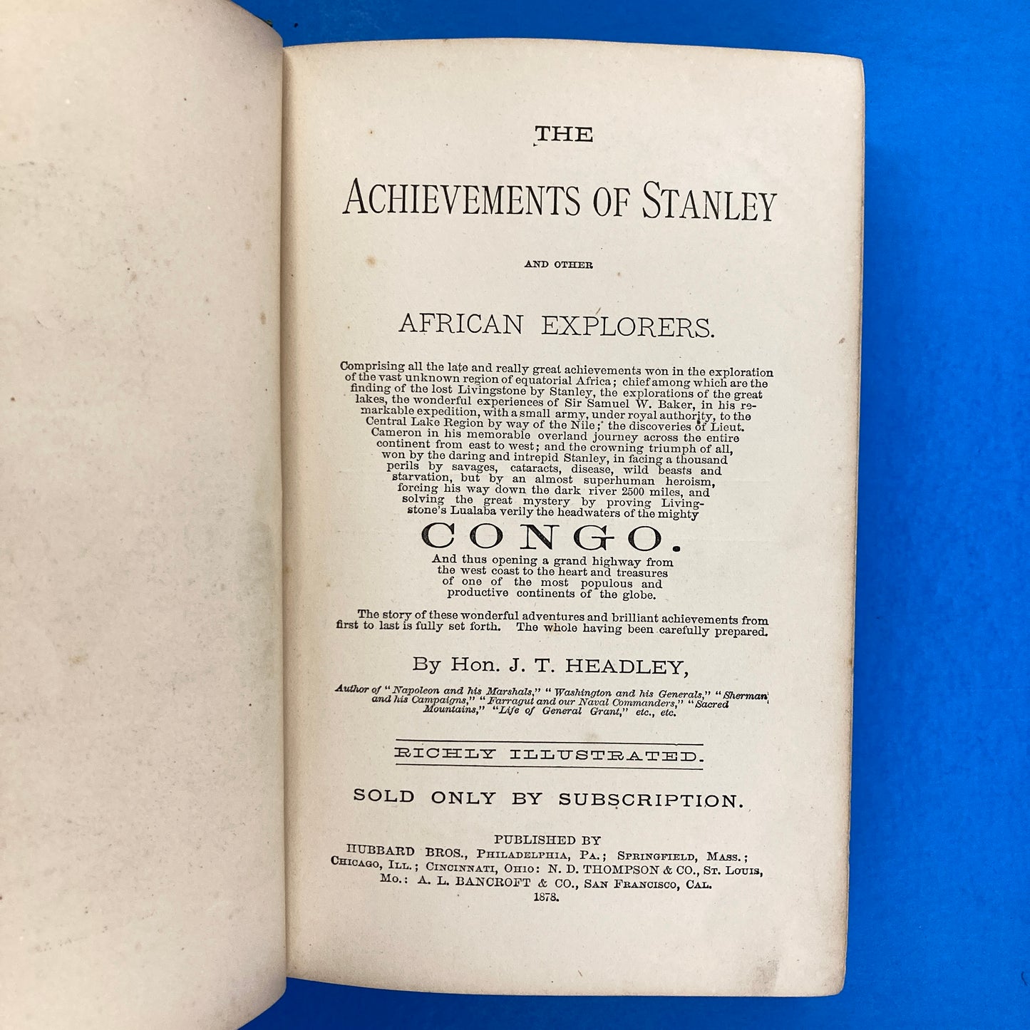 The Achievements of Stanley and Other African Explorers