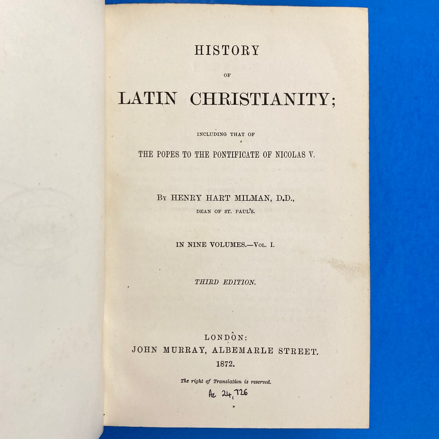 Milman's Latin Christianity (Set of 9)