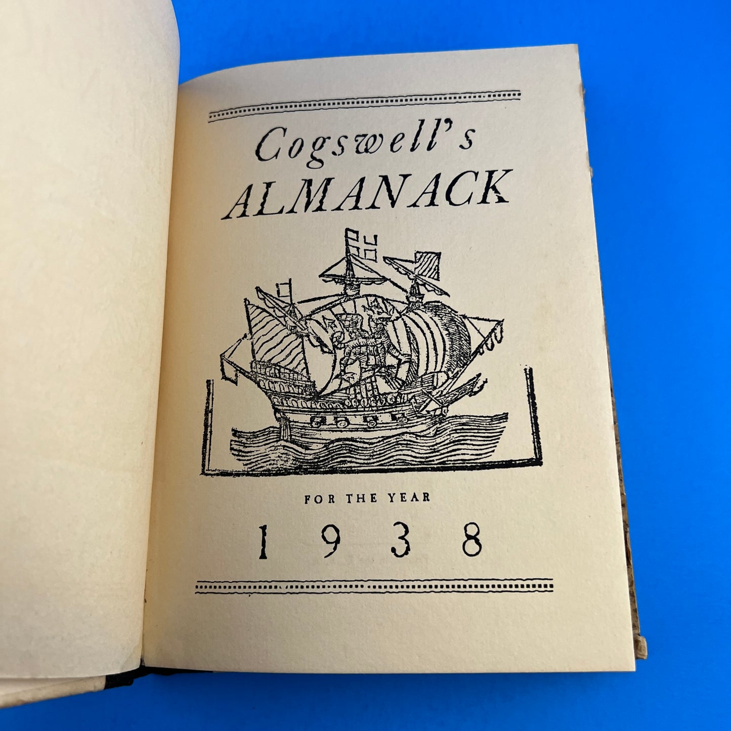 Cogswell's Almanack For The Year 1938