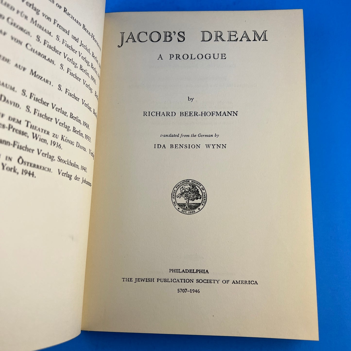 Jacob's Dream: A Prologue