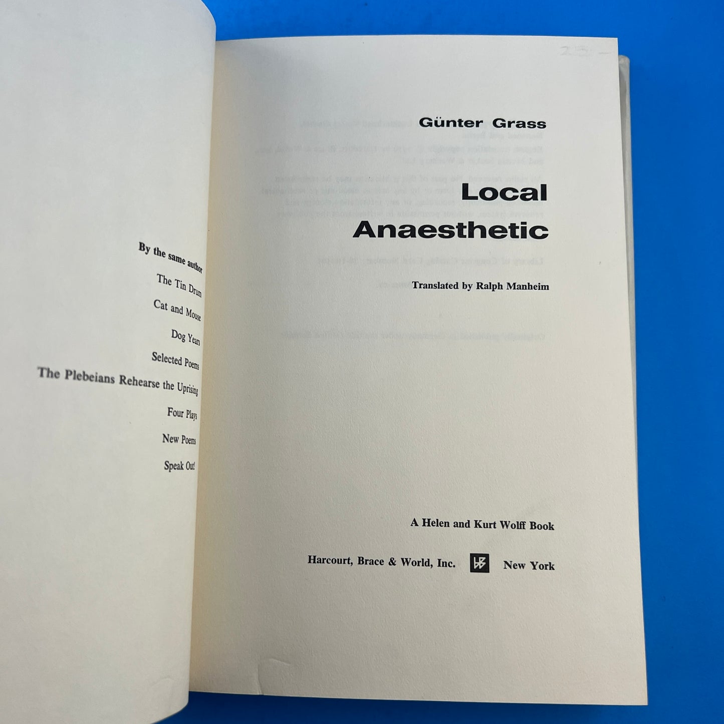 Local Anaesthetic