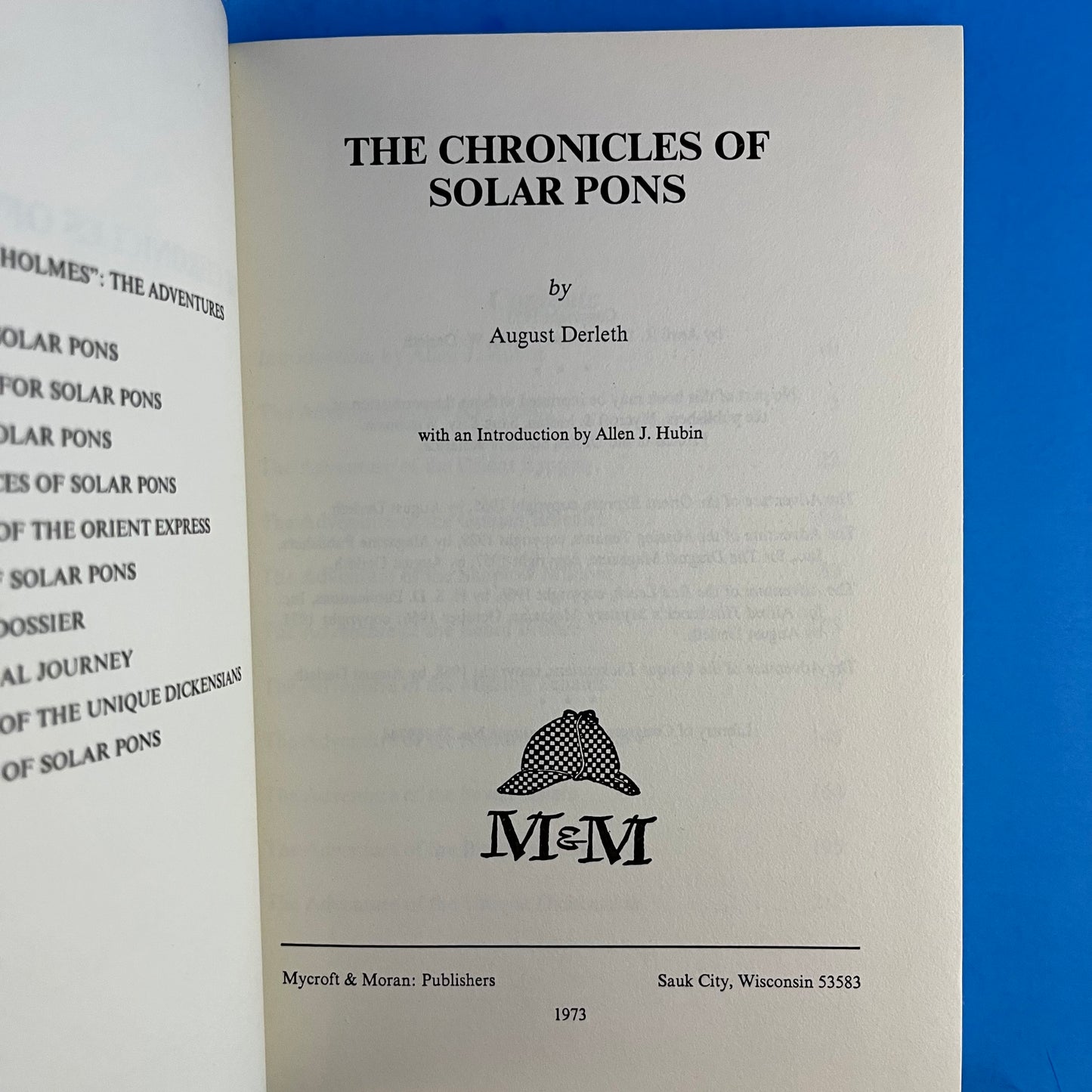 The Chronicles of Solar Pons