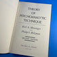 Theory of Psychoanalytic Technique