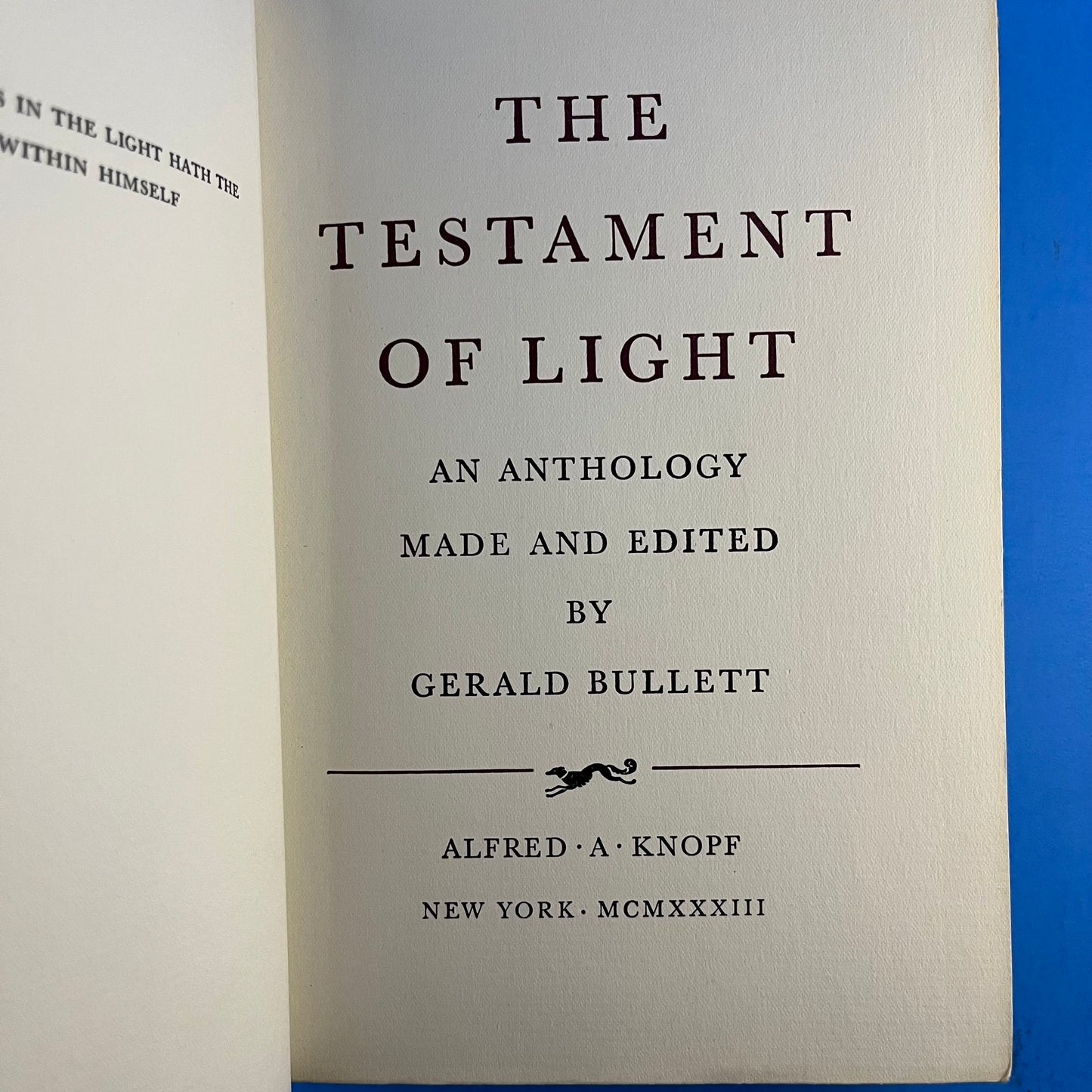 The Testament of Light