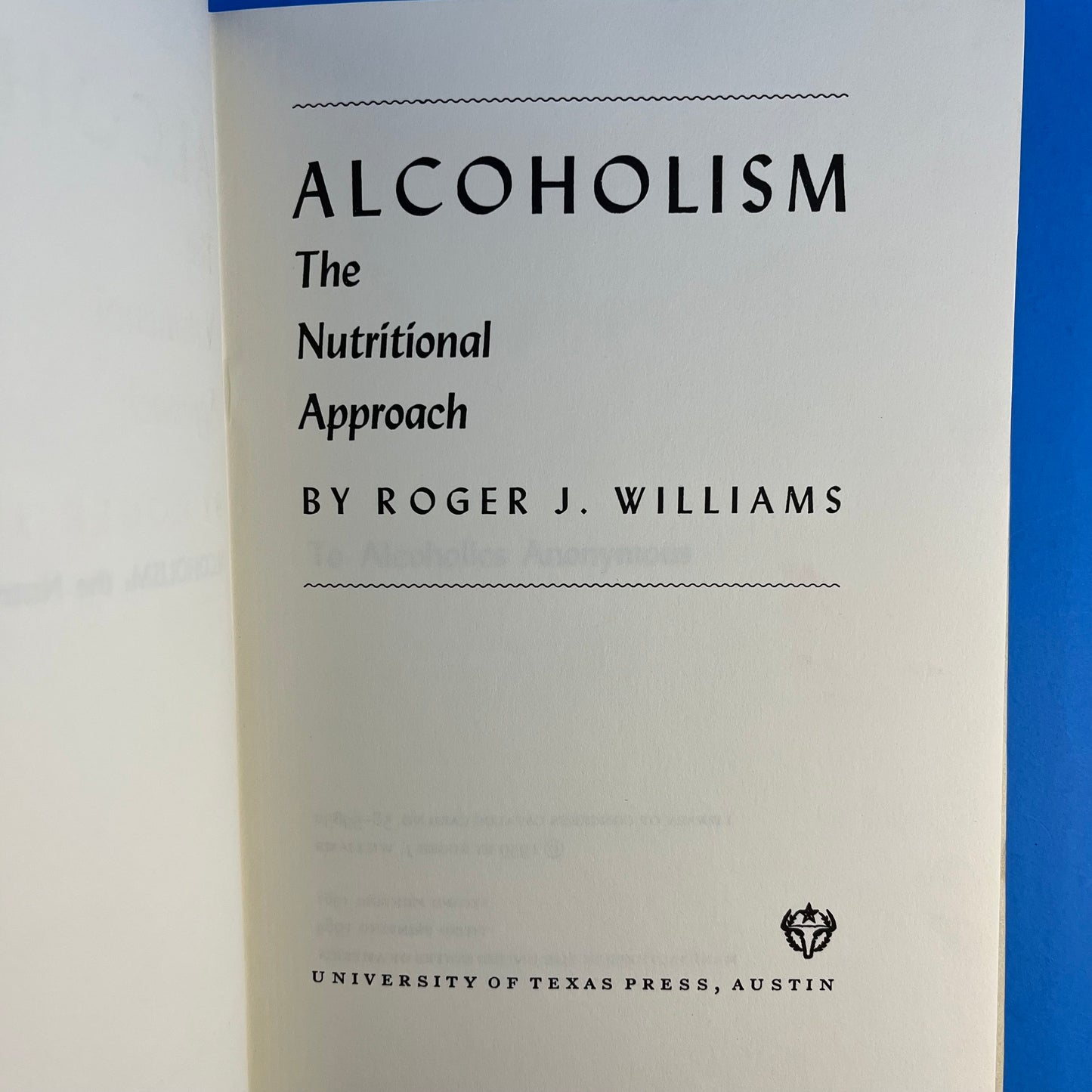 Alcoholism: The Nutritional Approach