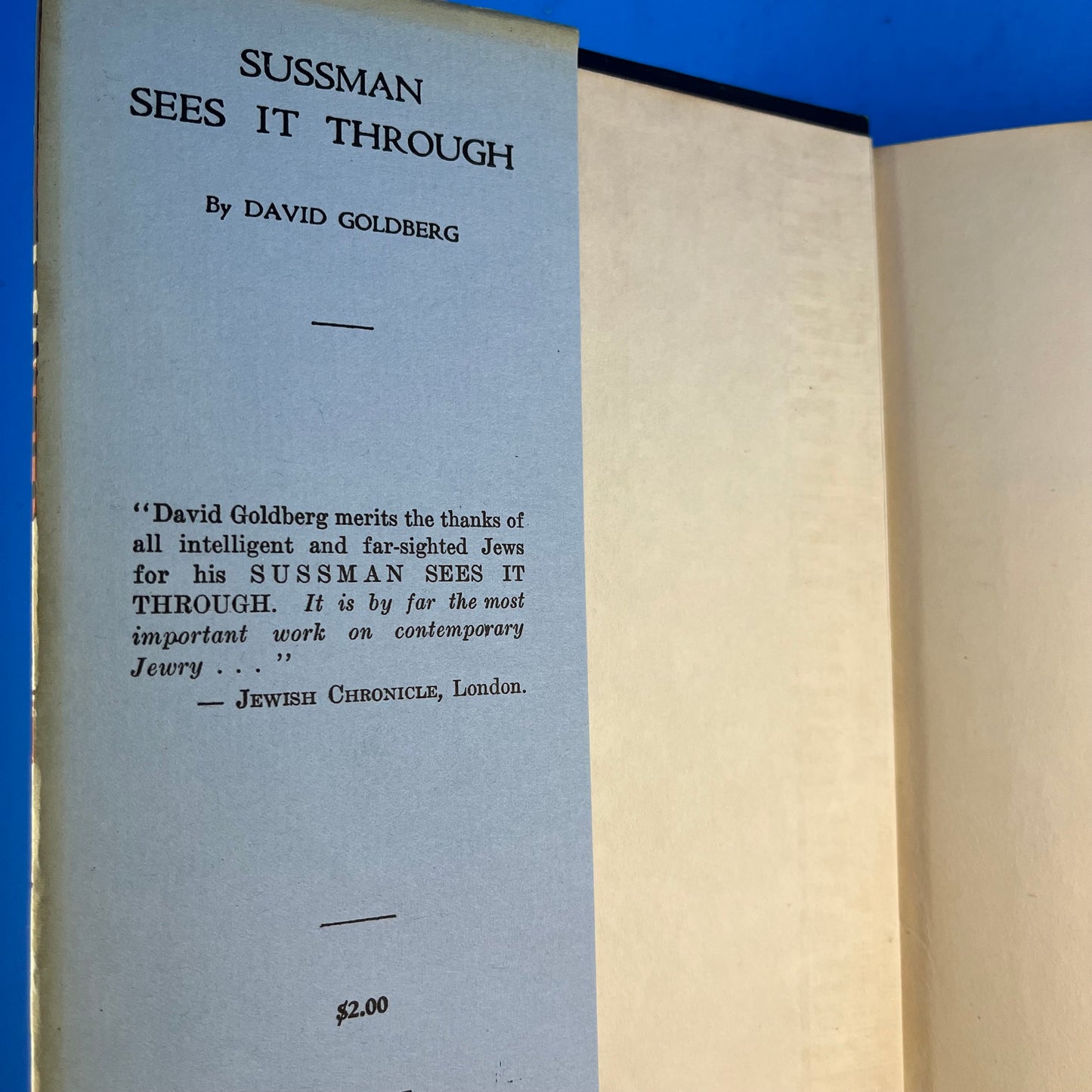 Sussman Sees it Through: A Reappraisal of the Jewish Position under the Soviets