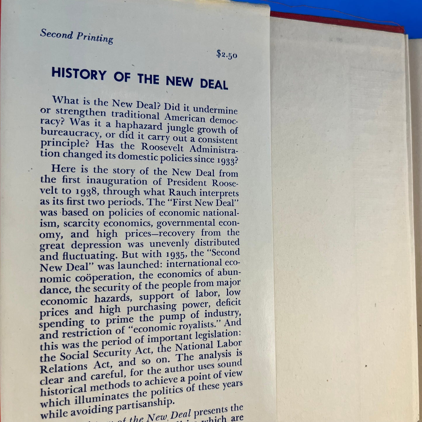 The History of the New Deal 1933-1938