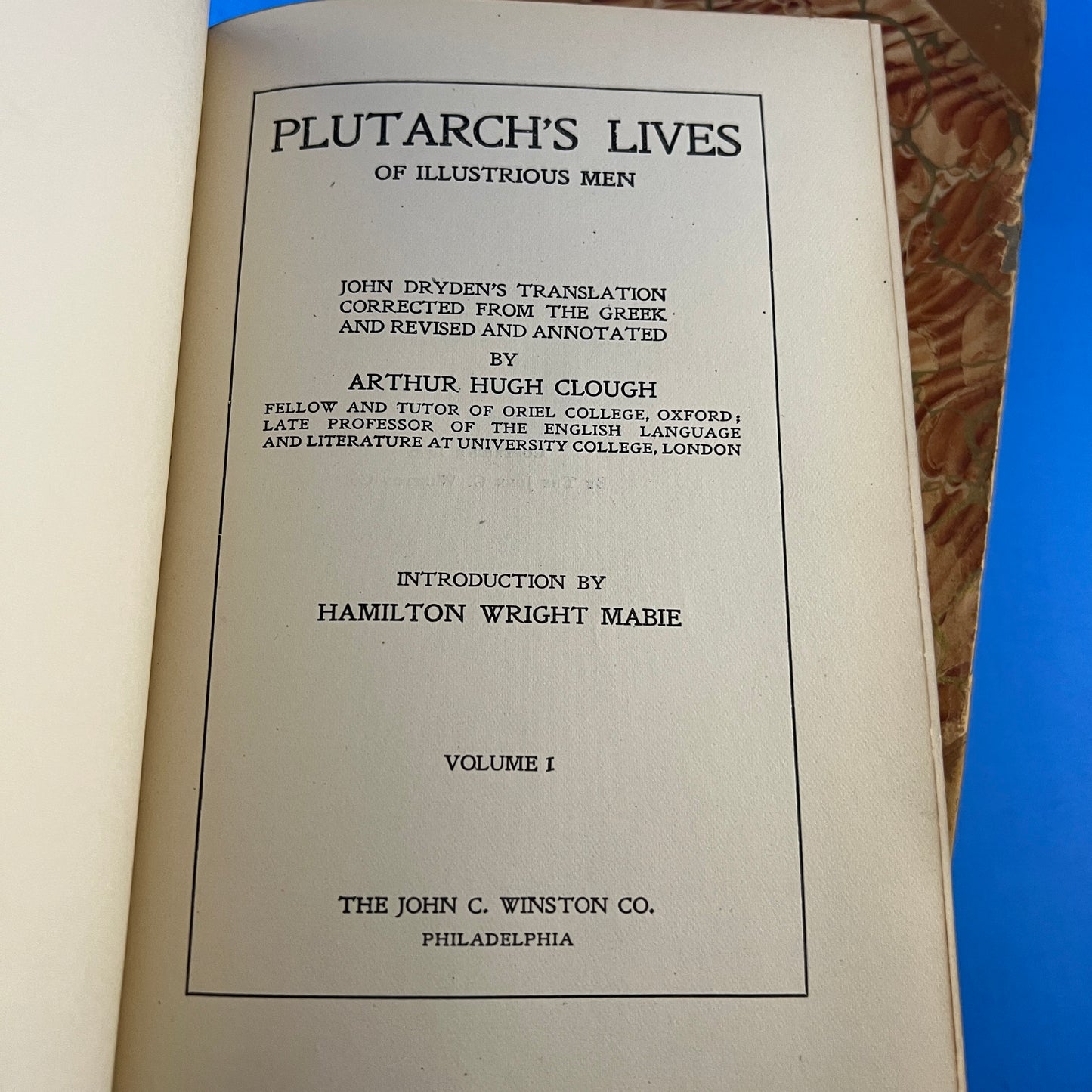 Plutarch's Lives of Illustrious Men (Vol I & II)