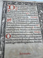 c1500s Leaf from Printed Book of Hours with Metalcuts - Breaking of the Bread