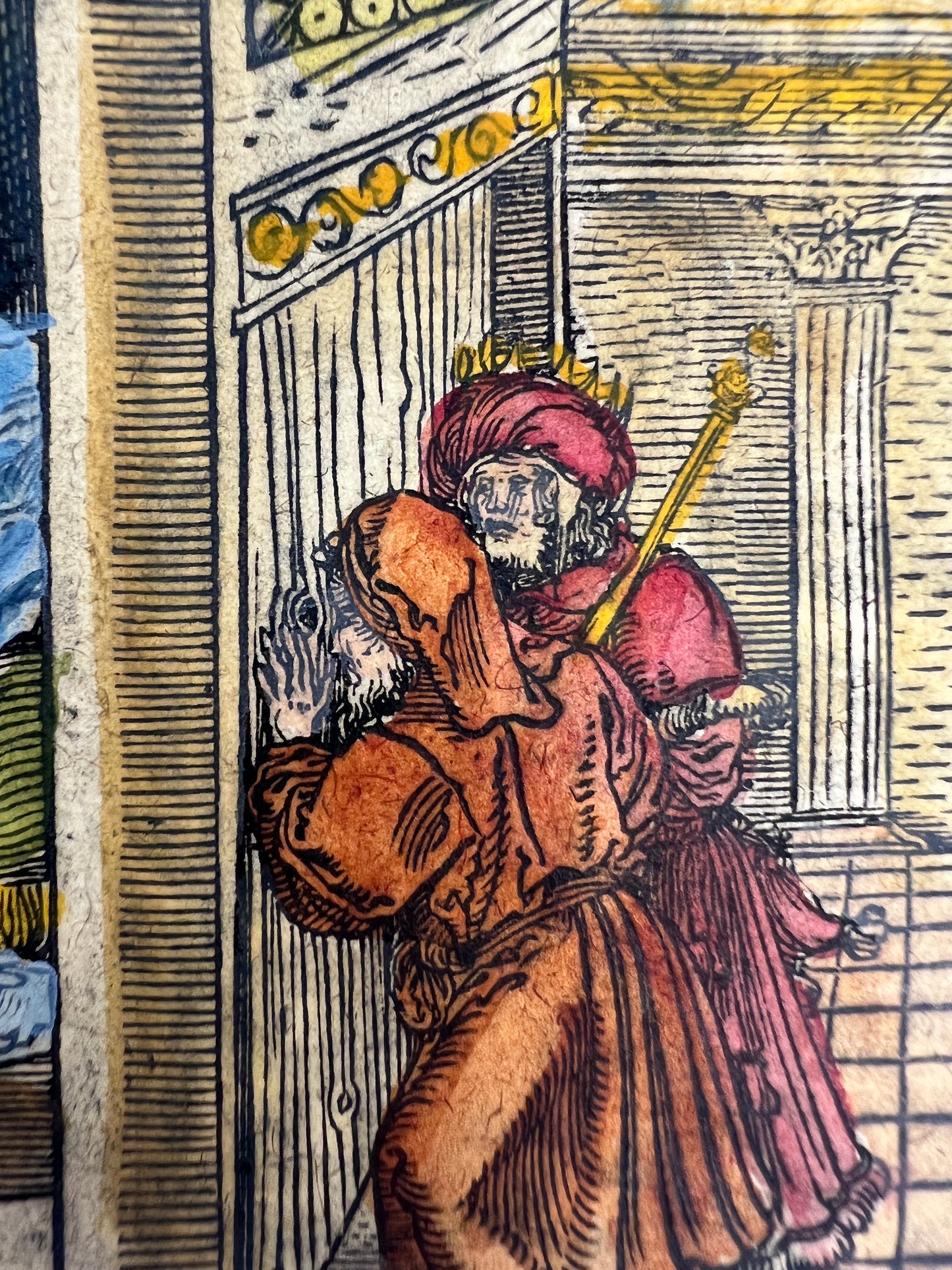 c1560 Woodcut by Hans Weiditz - Medieval Life: Adultery and Peeping Toms