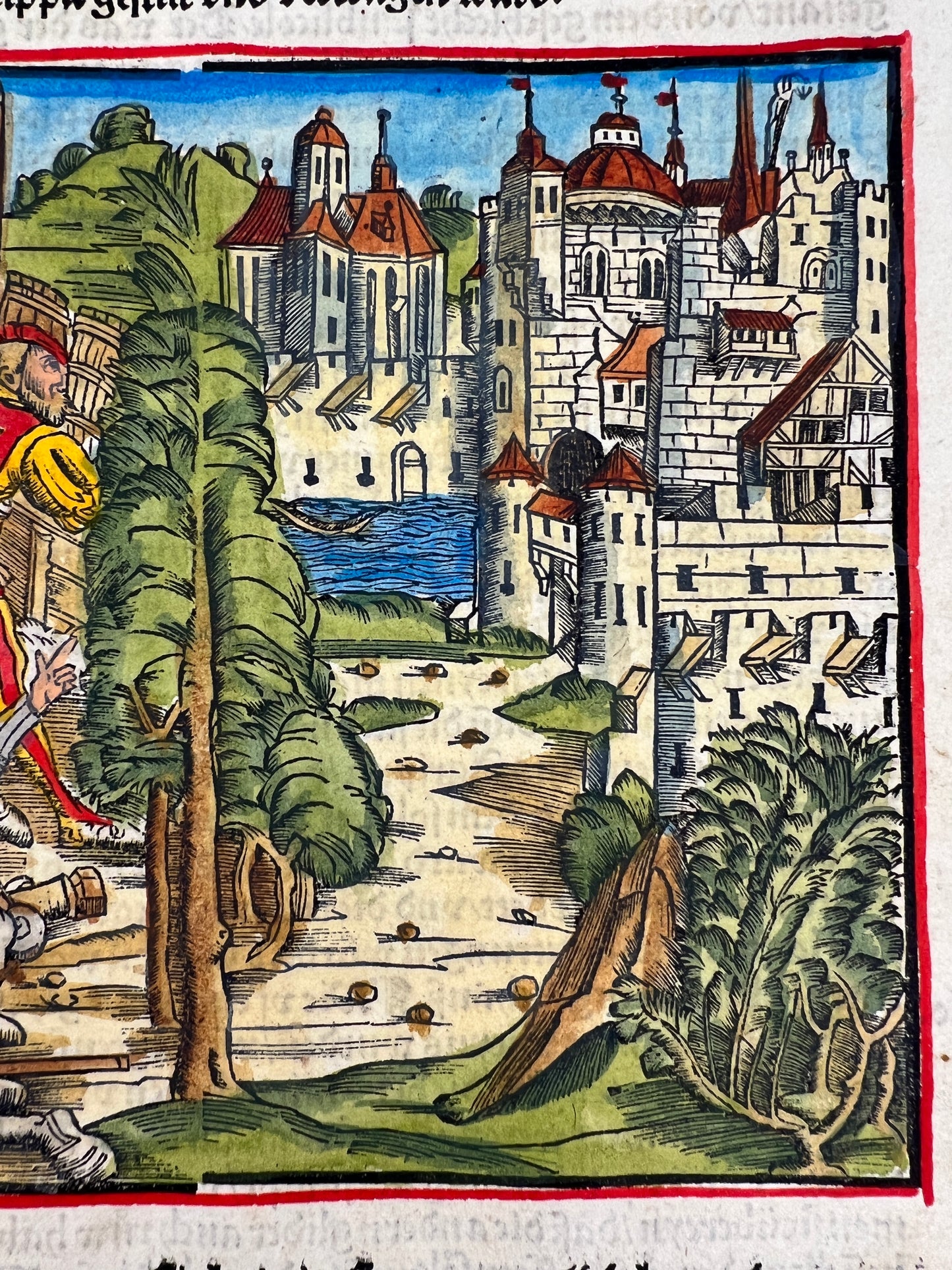 1514 Leaf with Woodcut - Livy's History of Rome: Siege of Rome Battle Scene